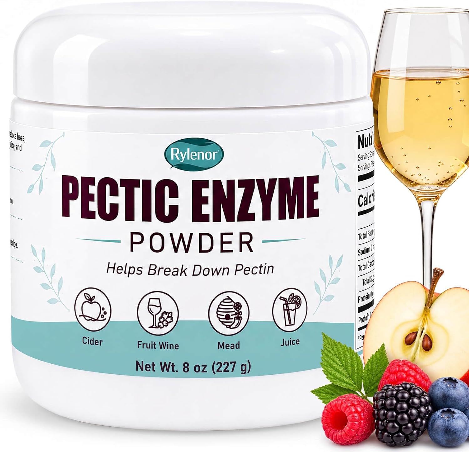Pectic Enzyme Powder Food Grade 8 oz, Breaks Down Fruit Pectin