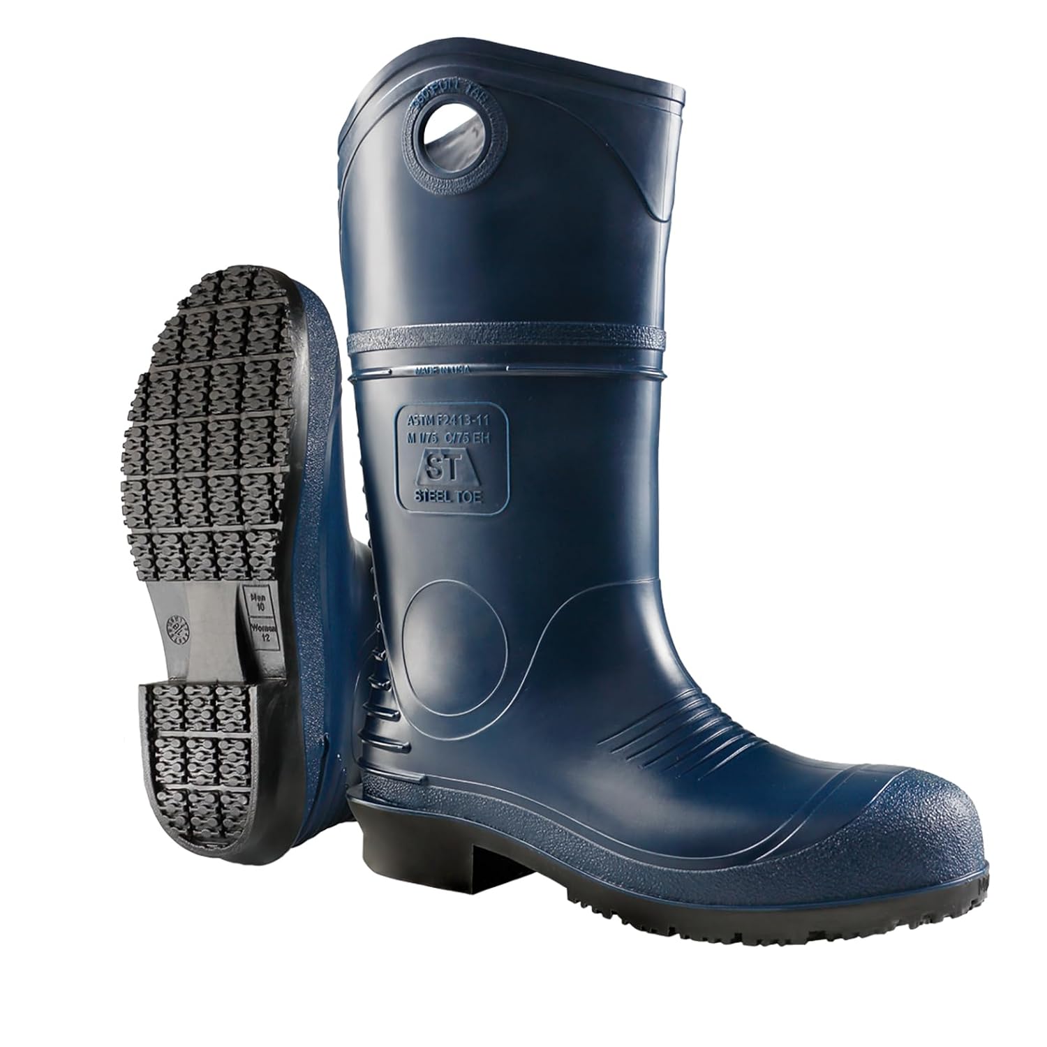 Dunlop Protective Footwear, Durapro Steel Toe, 100% Waterproof Polyblend PVC Material, Comfortable DURAPRO Energizing Insoles, Lightweight and Durable, 8908600.10, Size 10 US