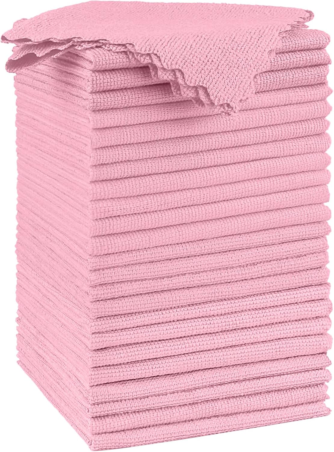 Orighty Microfiber Cleaning Cloth - 24 Pack, Pink Cleaning Rags 12x11 inch | Microfiber Towels for Cars, Highly Absorbent Household Cleaning Supplies, Reusable Lint Free Cloths for House, Kitchen