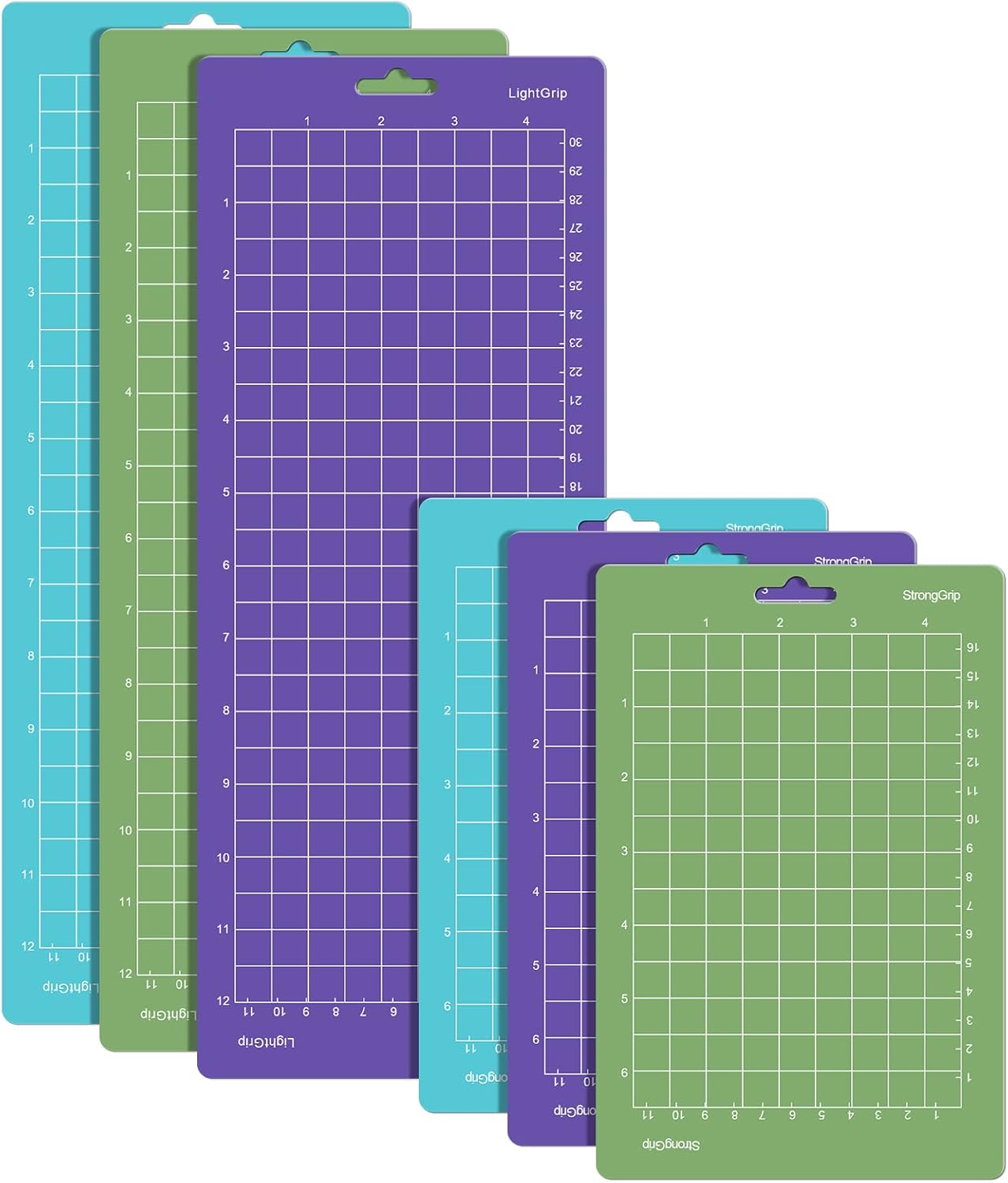 6Pcs Cutting Mat for Cricut Joy 4.5” X12”+ 4.5”X6.5” (Standardgrip, Lightgrip, Stronggrip), Non-Slip&Durable Replacement Cutting Mat, Adhesive Sticky Cutting Mats for Cricut Joy Accessories