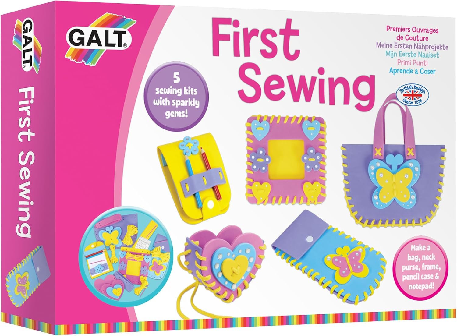 Galt Toys, First Sewing Kit for Kids, Learn to Sew DIY Craft Kit, Ages 5+
