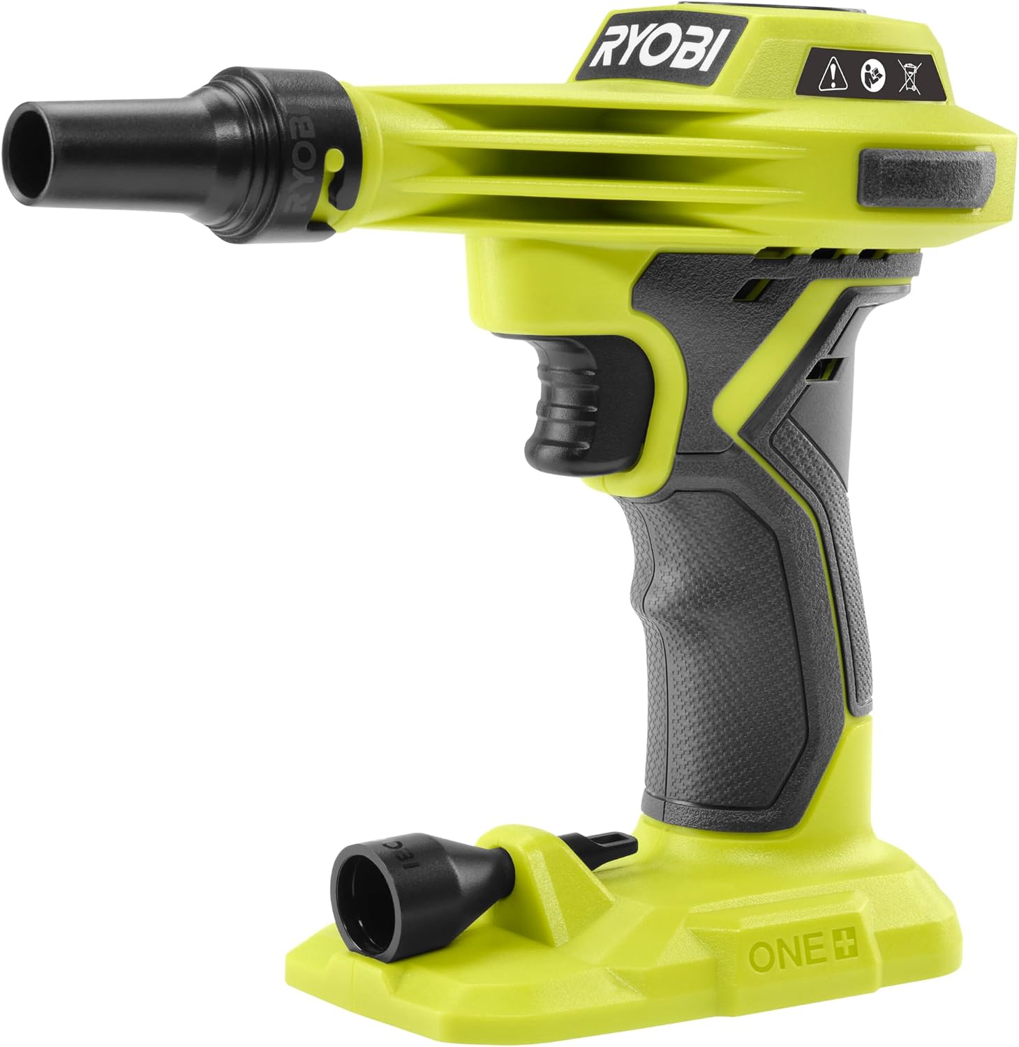 Ryobi - 18V ONE+ Cordless deflator inflator with high Flow: 250 L/min - Comes with Pinch Valve Nozzle (Without Battery) - RVI18
