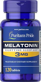 Puritans Pride Melatonin 3 Mg Tablets, 120 Count