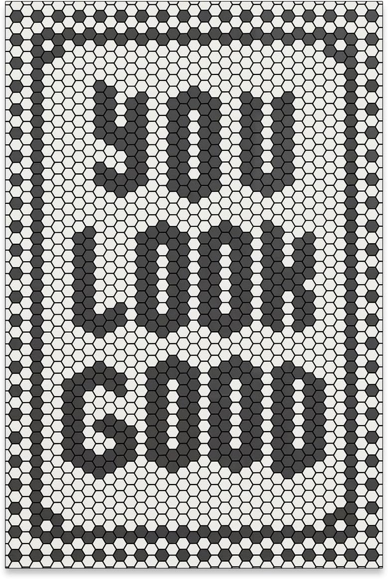OMANI Black and White Quotes Wall Art Trendy Minimalist You Look Good Poster Funky Hexagon Tile Canvas Prints for Living Room Bathroom Wall Decor 16x24 inch Unframed