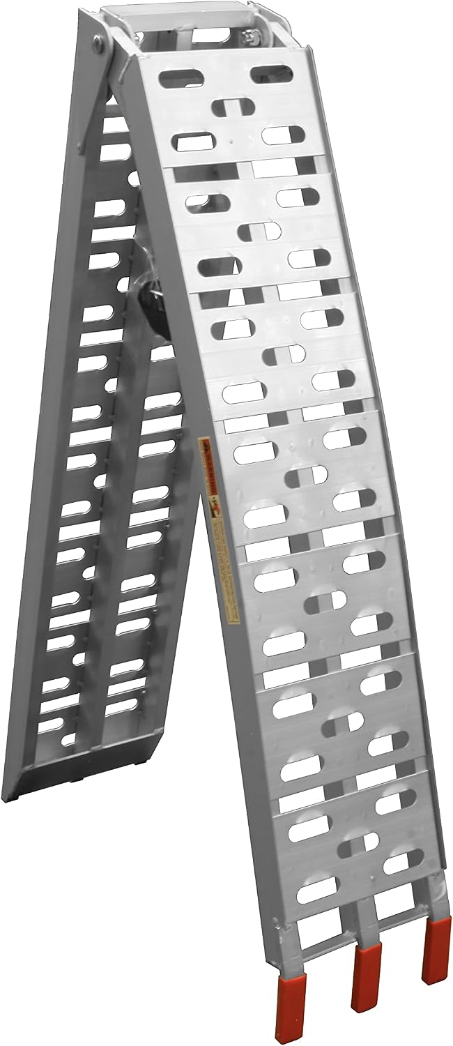 BikeTek Aluminium Folding Loading Ramp Lightweight Motorcycle Motorbike Motocross Loading Ramp 340Kg Max Load - 2170mm x 230mm