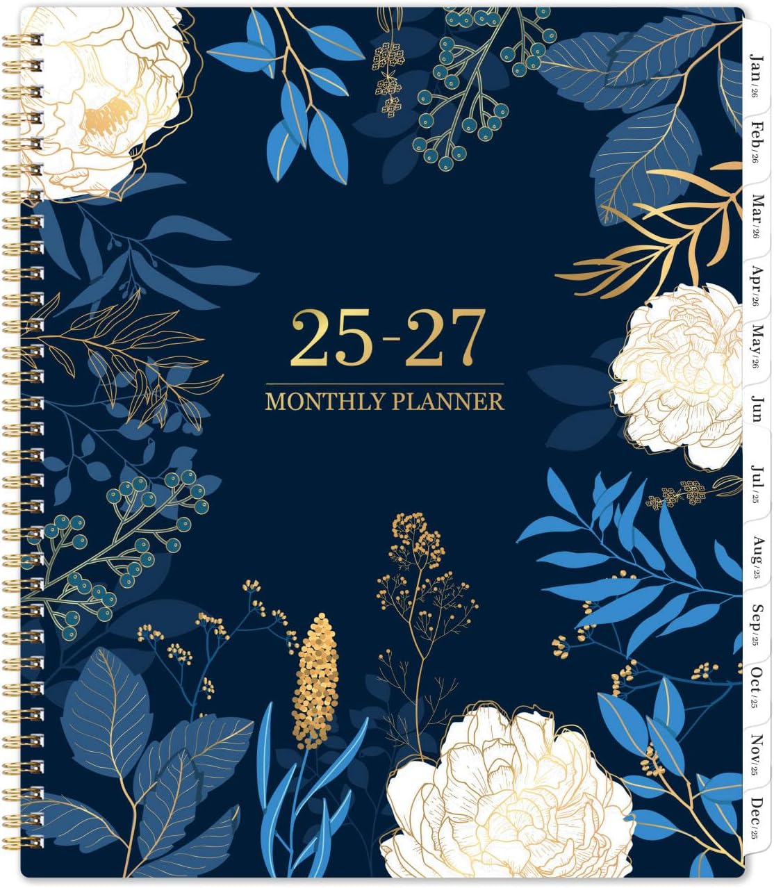 2025-2027 Monthly Planner - 2 Year Monthly Planner/Calendar 2025-2027, Academic Planner, Jul 2025 - Jun 2027, 11" x 9", 24 Months, Tabs, Back Pocket, Holidays, Twin-Wire Binding, Note Pages