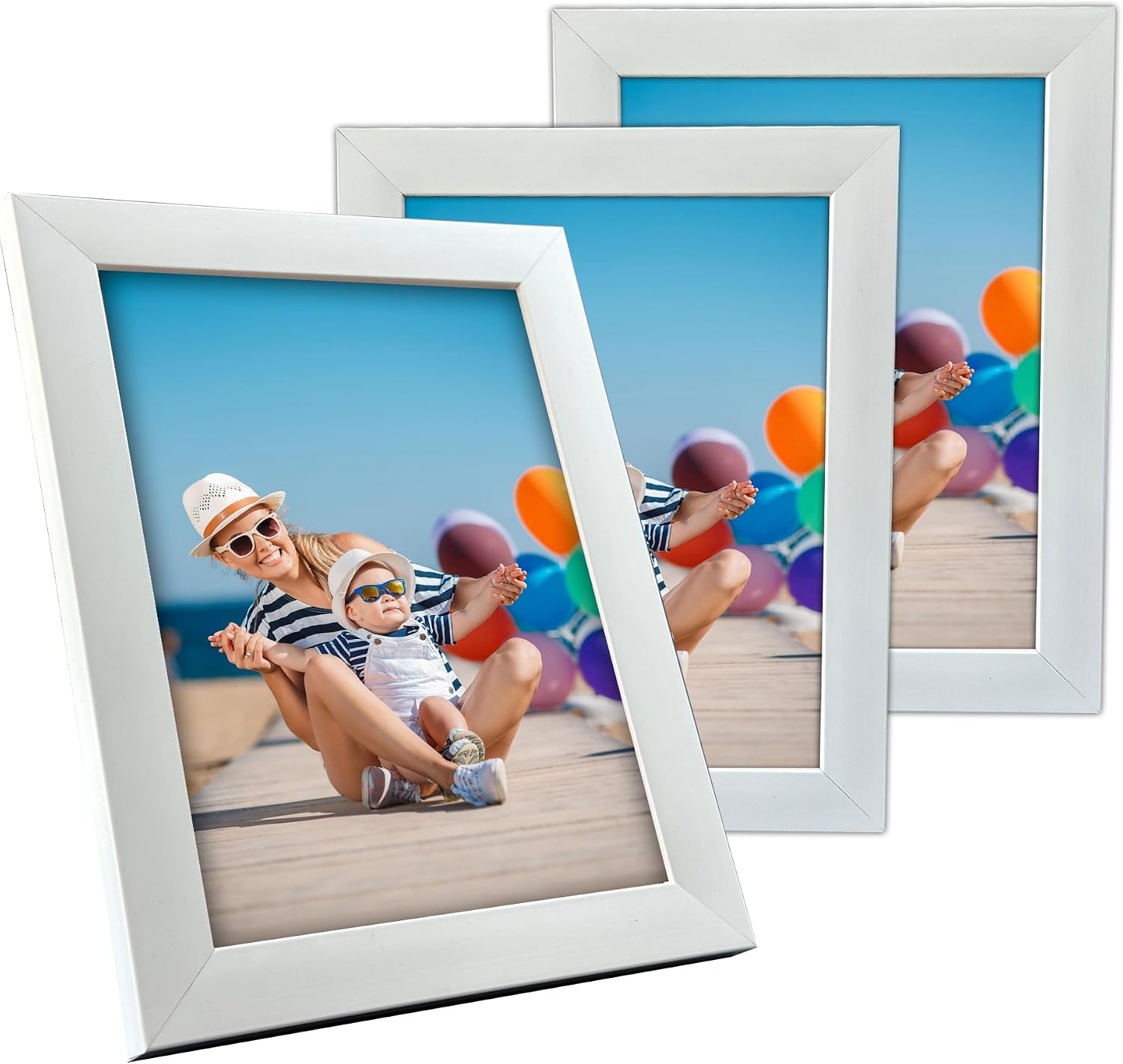 DECOLIFE,White 6x4 inch Picture Frames, Photo Frame, 6x4 Photo Frames (15x10 cm), Multiple Color and Size Options, Photo Frames, Photo Frames Multiple Pictures, Set of 3