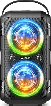 W-KING Bluetooth Speaker, (180W PEAK)80W Party Portable Speaker Bluetooth Wireless Boom box/4 Drivers(2*4.04'' Woofer)/Deep Bass, IPX5 Big Loud Large Speaker, Huge 105dB Sound/24H/LED/EQ/U-Disk/TF/AUX