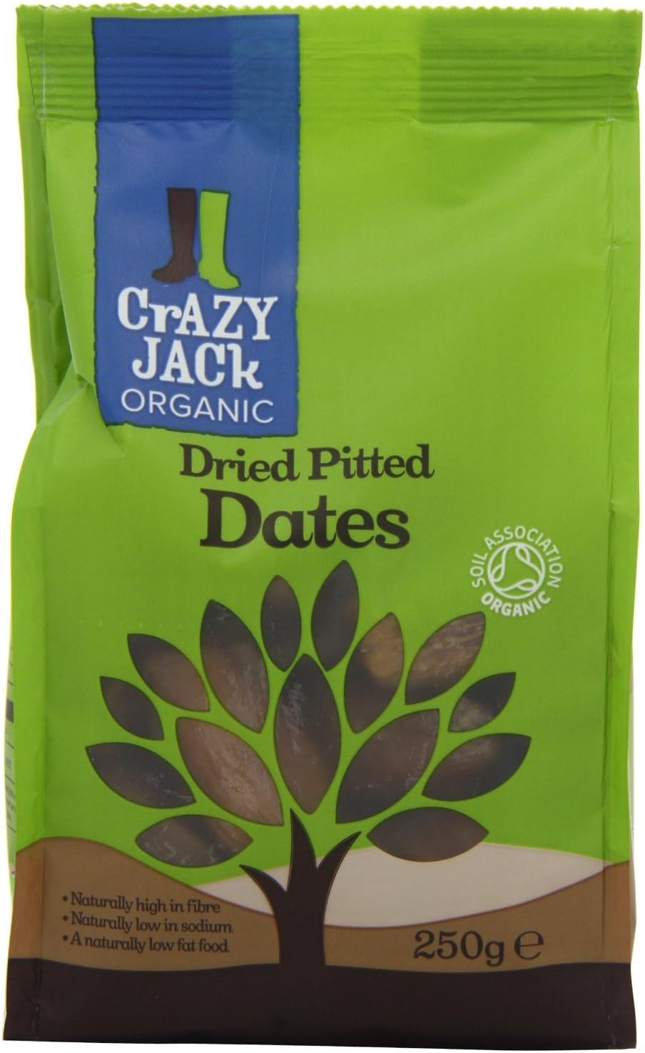 Crazy Jack Soft Ready to Eat Organic Dates 250g - Pack of 2