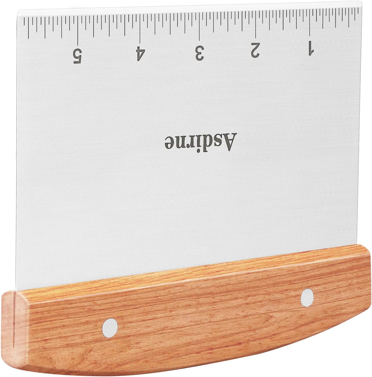 Asdirne Dough Cutter, Dough Scraper with Wooden Handle and Food Grade Stainless Steel Blade, Pastry Scraper, 15CM