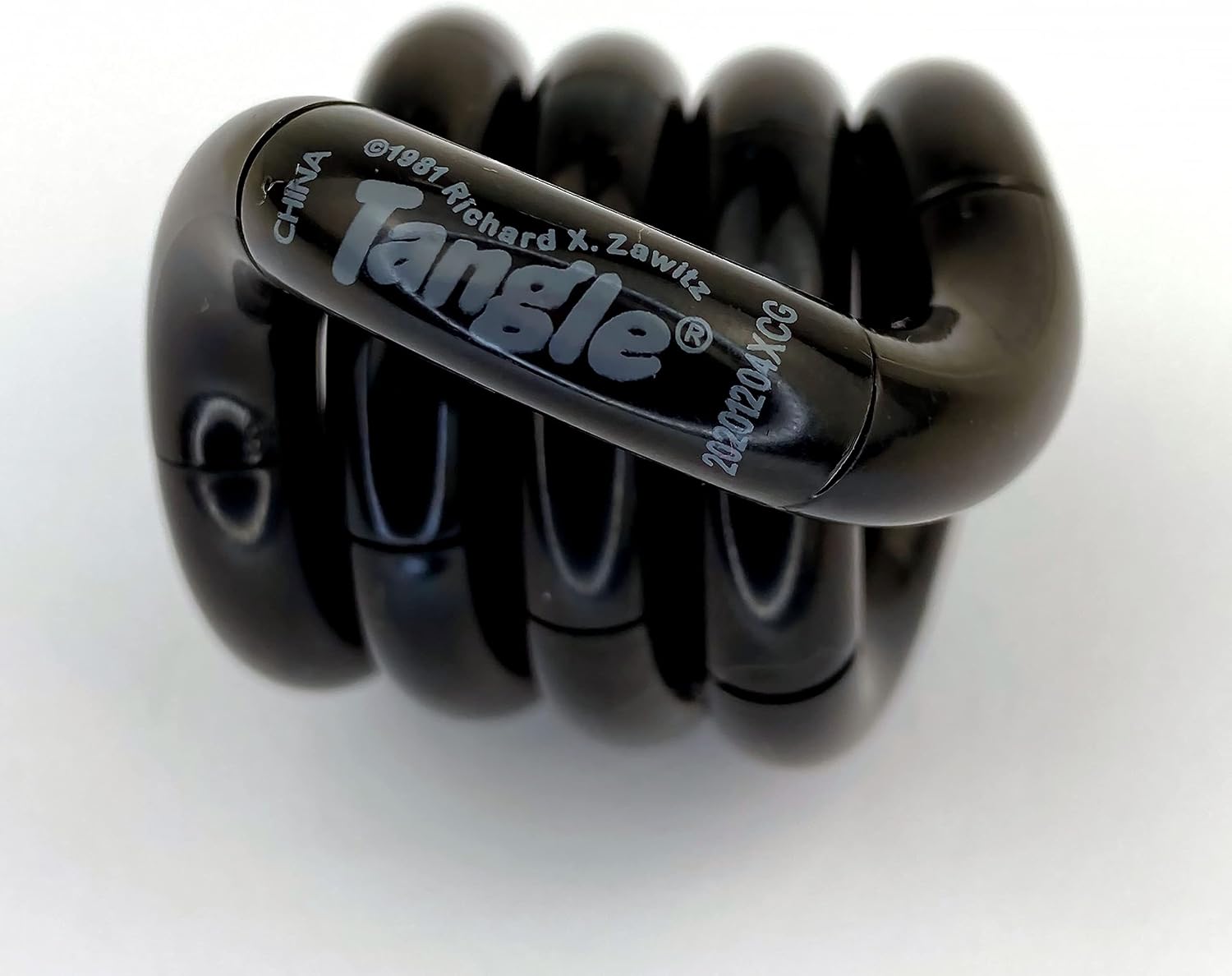 Tangle Jr. Solid Black - Genuine Tangle Fidget - Fidget Toy for Kids and Adults