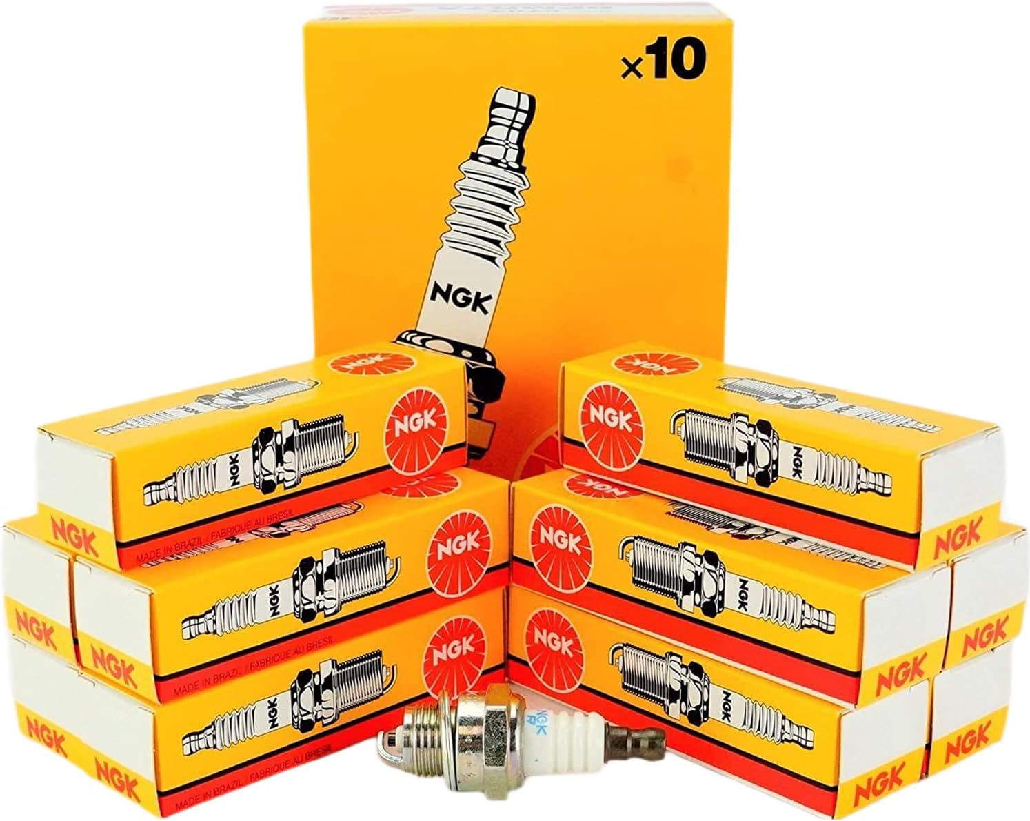 NGK (3346) BR7EF V-Power Spark Plug (10 PACK)