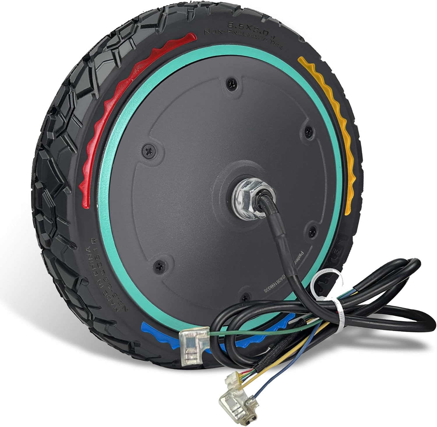 8.5x2.0 Inch Hub Motor Tire Fit for Gotrax GXL V2 Xiaomi M365/Pro Electric Scooter, 36V 350W Front Wheel Assembly, 50/75-6.1 8 1/2x2 Solid Tire, Explosion-proof, Non-slip, Easy to Install