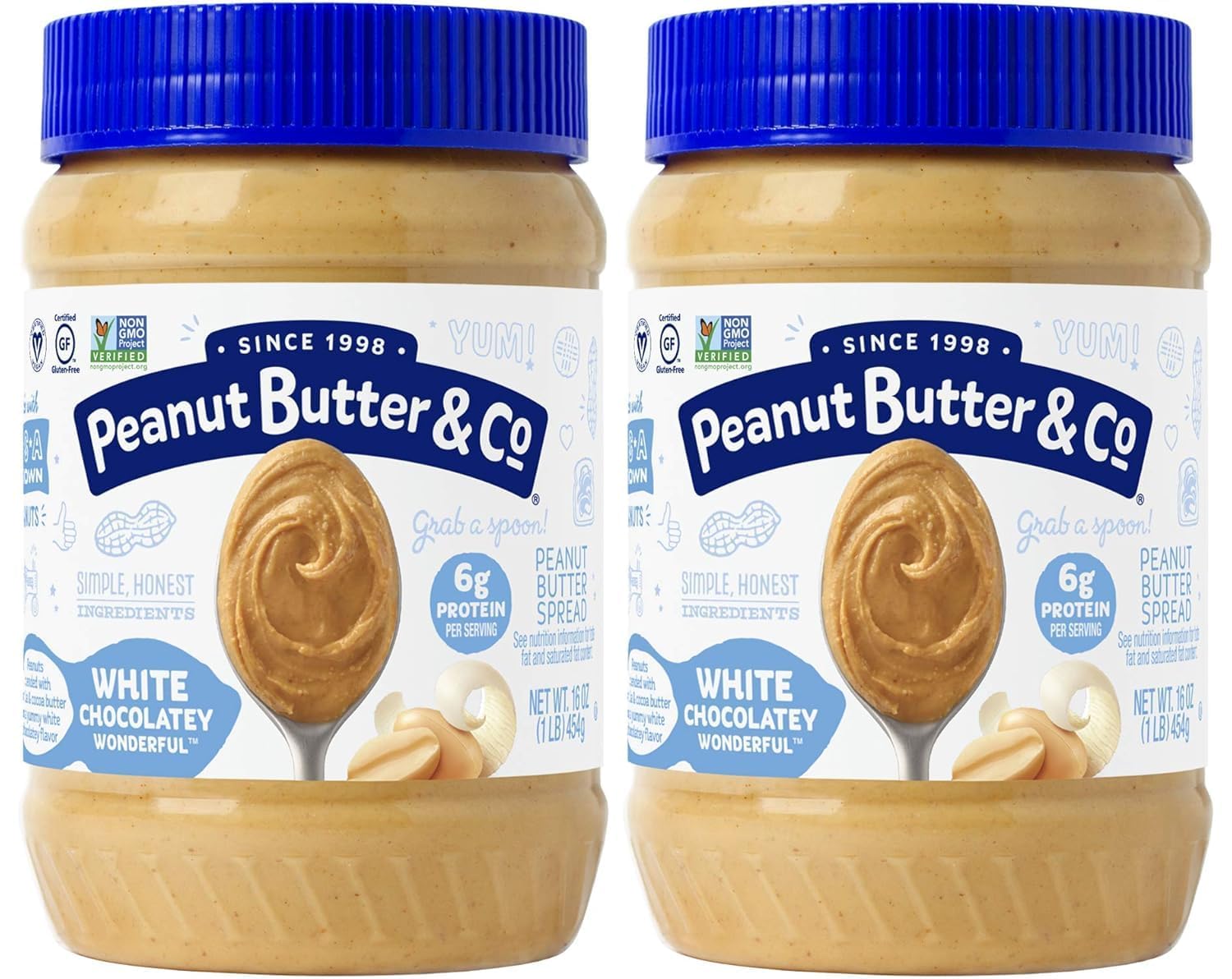 Peanut Butter & Co White Chocolate Wonderful, 16 Ounce (Pack of 2)