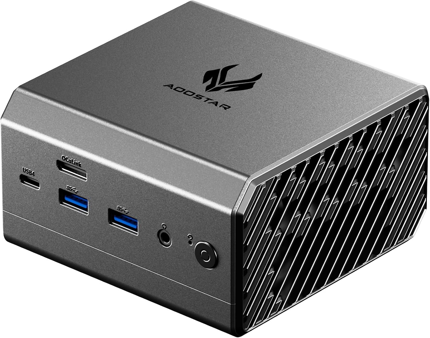AOOSTAR GT37 ai mini pc Ryzen AI9 HX 370 (up to 5.1GHz 12C/24T) Radeon 890M iGPU with 32GB LPDDR5X 8000MHz 1TB PCIe 4.0 SSD,WiFi7,2x2.5G LAN,Oculink Port 8K 3-screen Desktop gaming computer