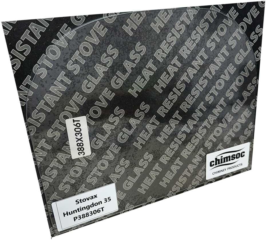 Replacement Stove Glass - Stovax Huntingdon 35 (388mm x 306mm Arched Top)