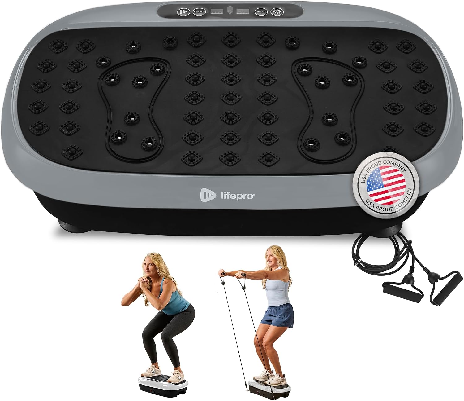 Lifepro HexaPlate Vibration Plate Exercise Machine with Magnetic Acupoints