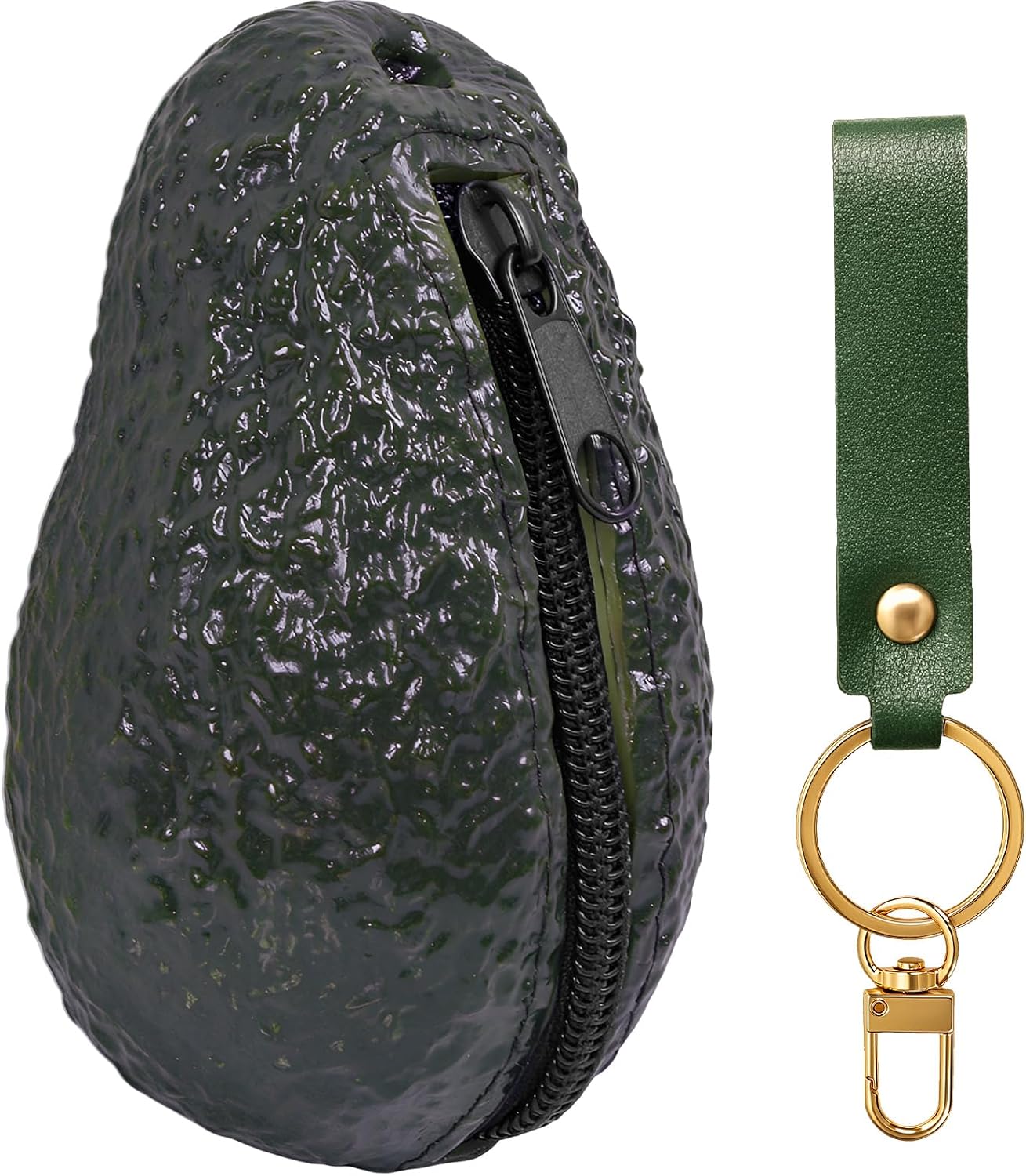Avocado Coin Purse Pouch, Funny Novelty Wallet Gifts For Avocado Lover Women Kids, Portable Small Storage Bag Money Key Bag Keychain, Realistic Looking Cute Decorations, Wristlet Wallets