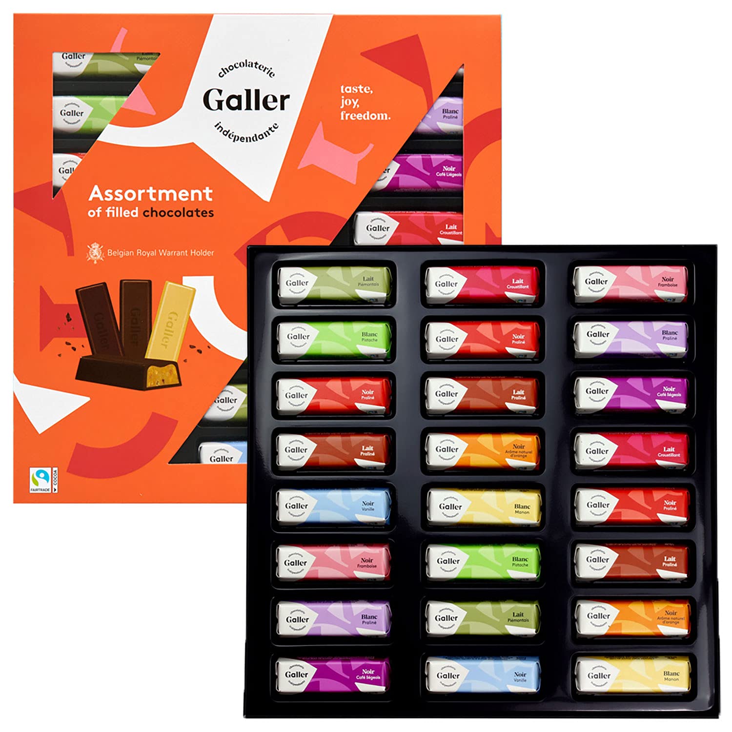 Galler (Galley) Chocolte Belgium Royal Warrant Mini Bar Gift Box 11 types 24 bottles (1 box)