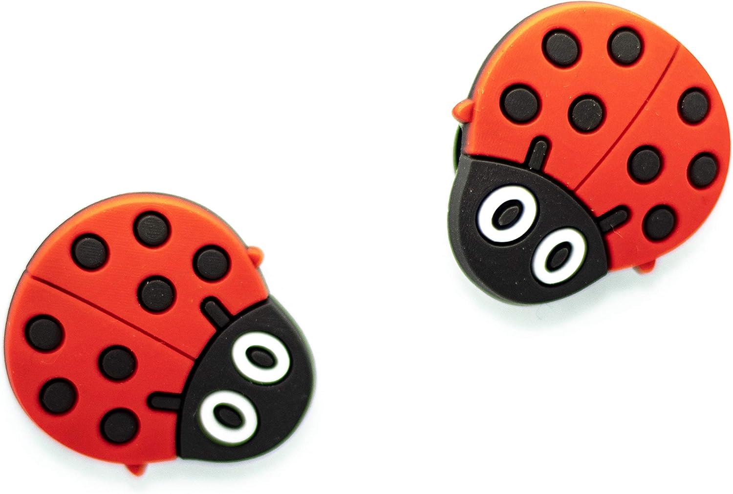 2 Ladybird Shoe Charms For Crocs & Jibbitz Wristbands