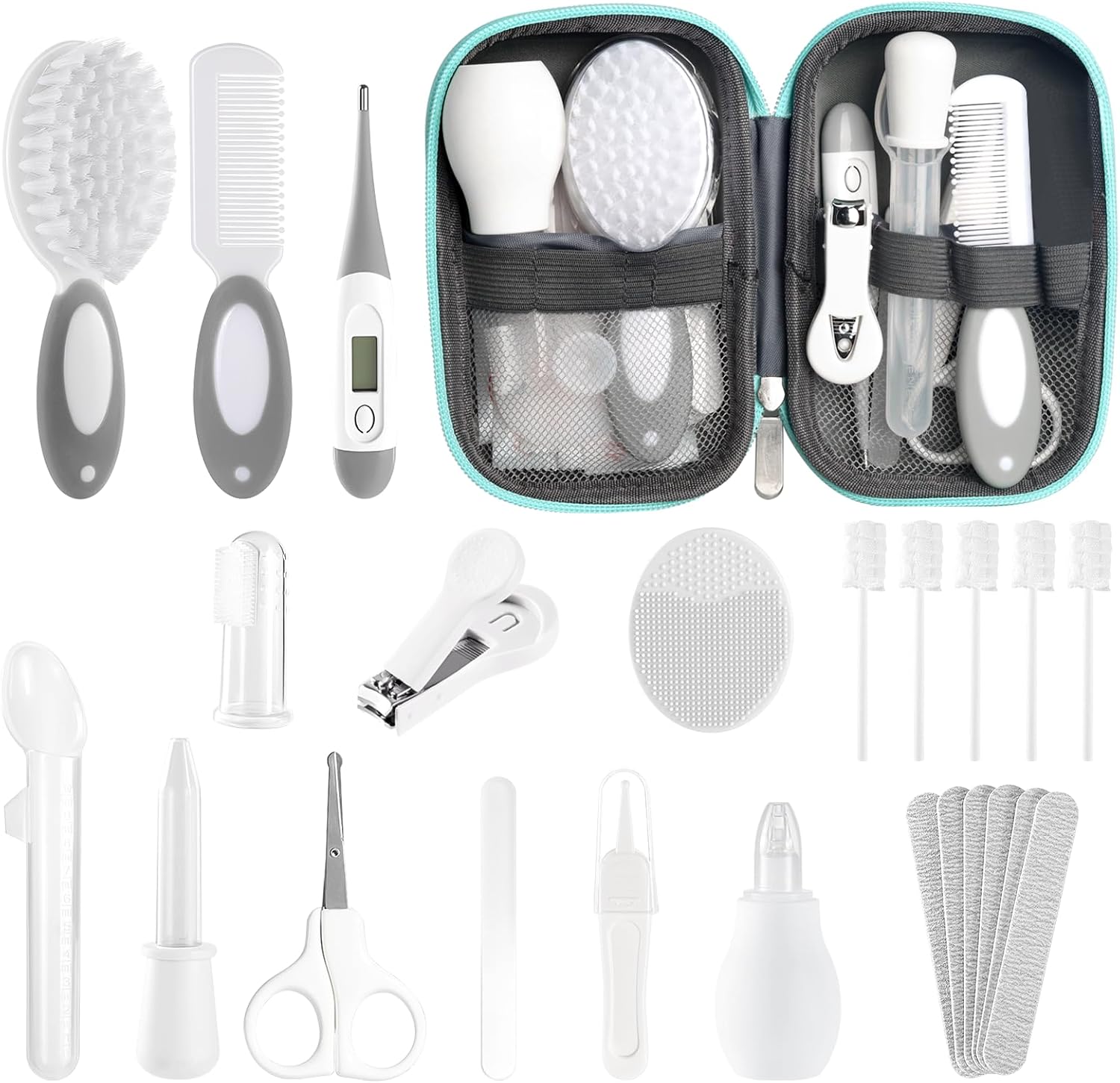 Baby Healthcare and Grooming Kit for Newborn Kids, 24PCS Upgraded Safety Baby Care Kit, Newborn Nursery Health Care Set, Baby Care Product