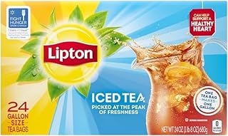 Lipton Unsweetend Iced Tea Bags, Gallon-Sized, 24 Total Tea Bags