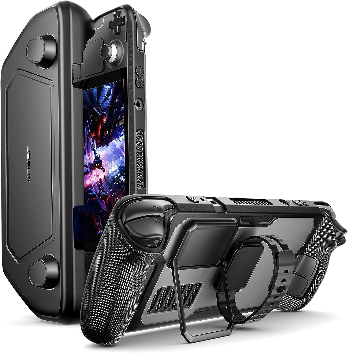 JSAUX ModCase Compatible with Steam Deck, PC0104 Modular Valve Accessories Include Protective Case, Face Cover, Metal Bracket and Strap - Basic Set