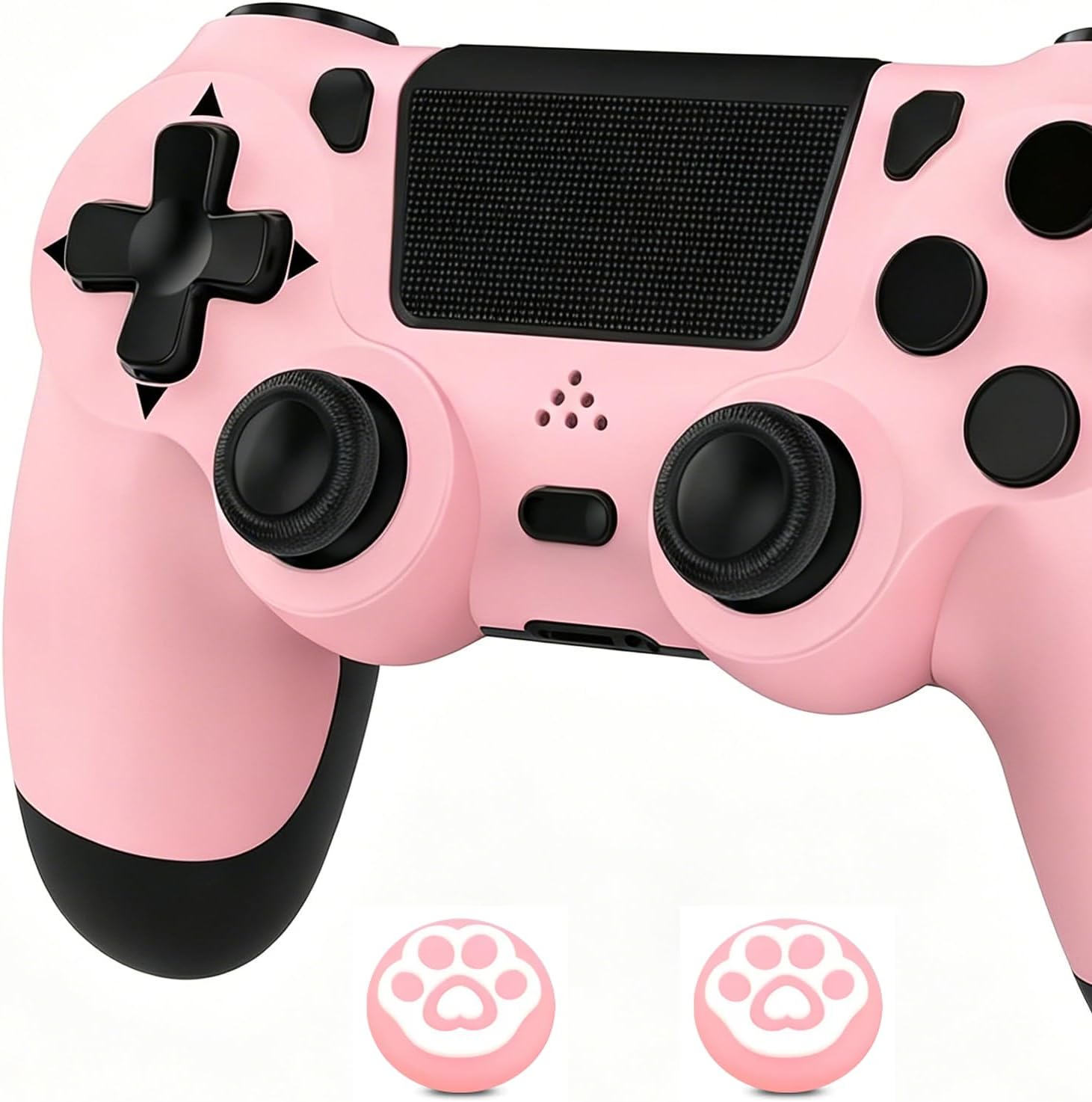 Wireless Controller for P4, Pro Controller Wireless for P4 Slim/Pro/PC Console，Bluetooth Gamepad Joystick With Touch Pad/Dual Vibration/Motion Control/1000mAh Battery (Pink) PlayStation Games