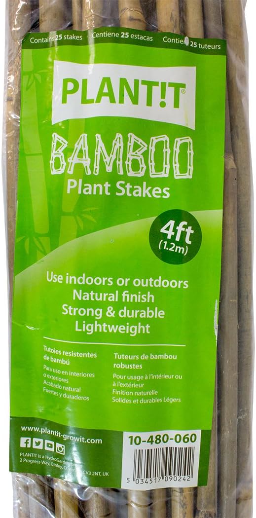 PLANT IT 10-480-060 4 ft Bamboo Stakes - Beige (Pack of 25)
