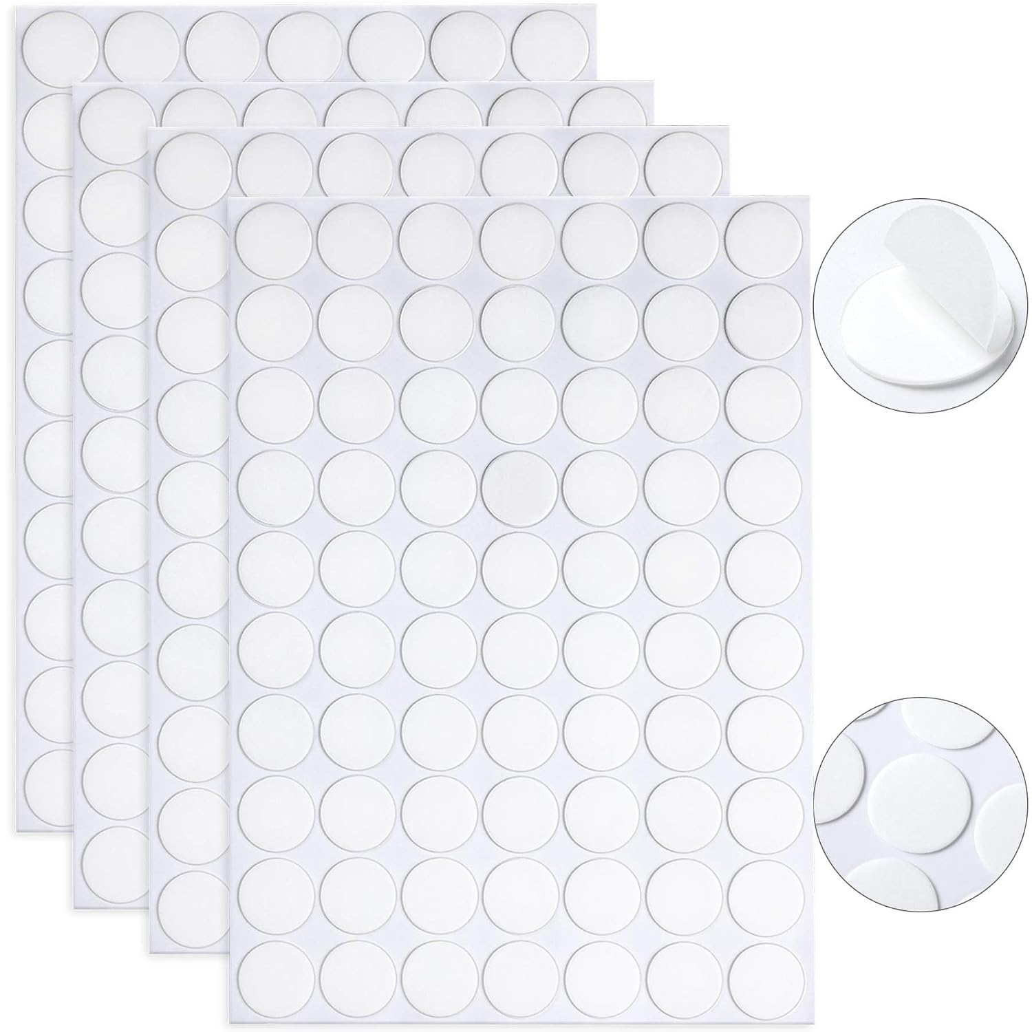 JANYUN 280Pcs Sticky Dot Stickers Clear Putty Sticky Tack for Decoration