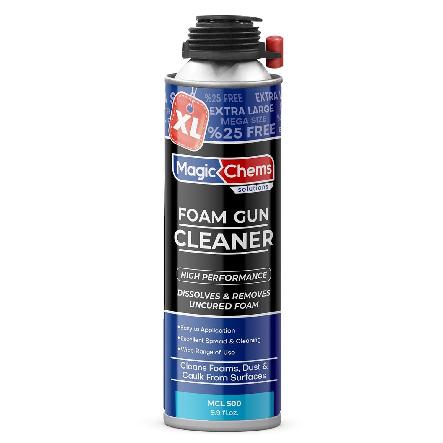 Spray Foam Cleaner (1 x 9.9oz) Foam Gun Cleaner, Great Remover Dissolves Uncured Expanding and Spray Polyurethane Foams, Uncured Foams Remover, Gun Not Includes - 1 Pack