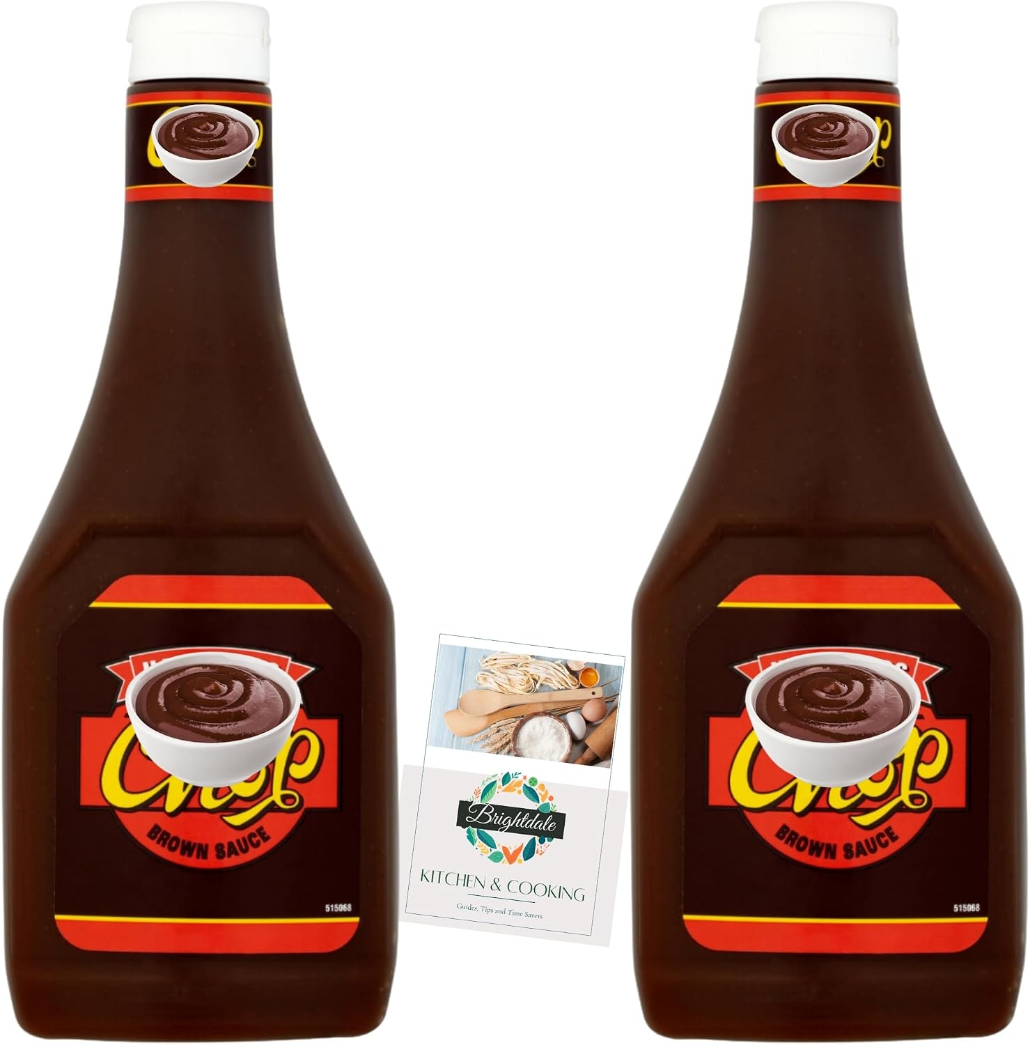Brown Sauce Bundle with Hammonds Chop Sauce Squeezy 698g 2 Pack + Brightdale Kitchen Booklet