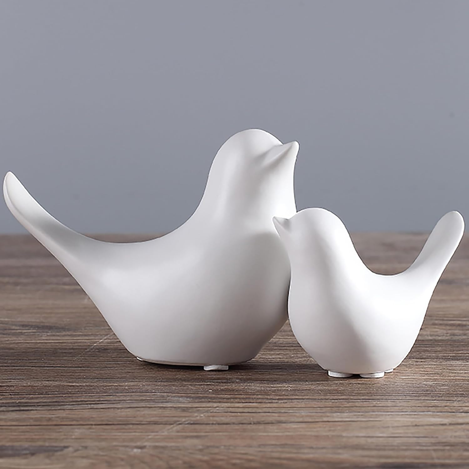 FANTESTICRYAN Small Animal Statues Home Decor Modern Style White Decorative Ornaments for Living Room, Bedroom, Office Desktop, Cabinets