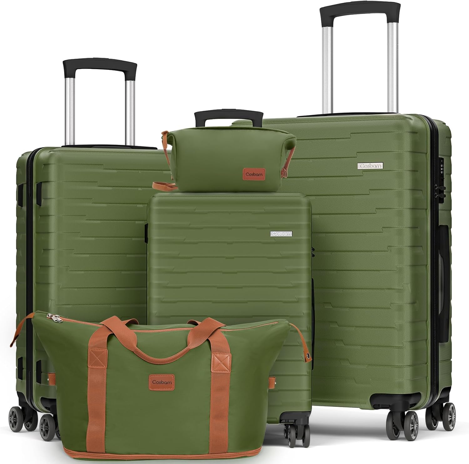 Luggage Sets 5 Piece Suitcases with Wheels, Suitcase Set ABS Hard Case Luggage with Spinner Wheels Durable Travel Luggage