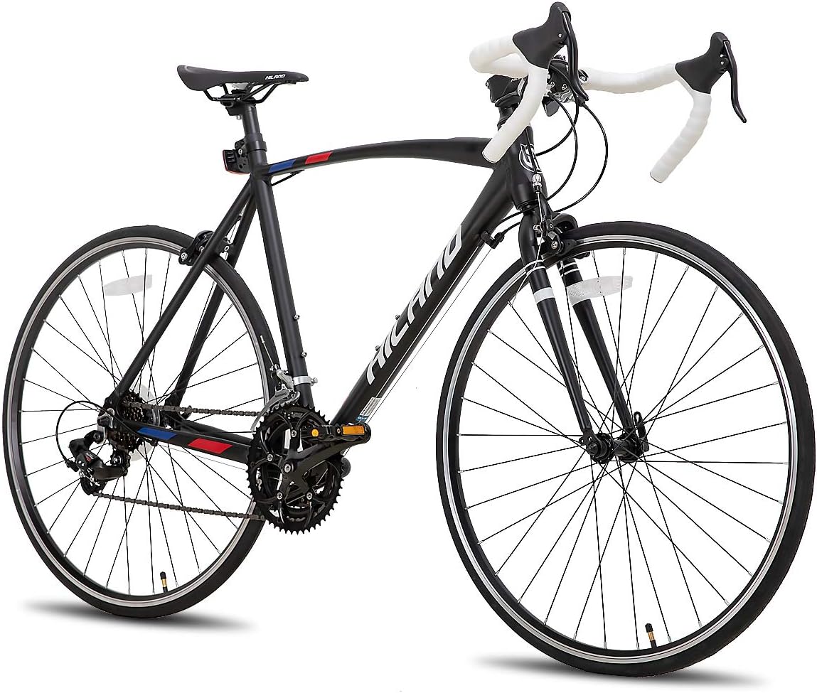 HILAND 700c Road Bike, 14 Speeds, Light Weight Aluminum Frame, Racing Bike City Commuting Road Bicycle for Men Women