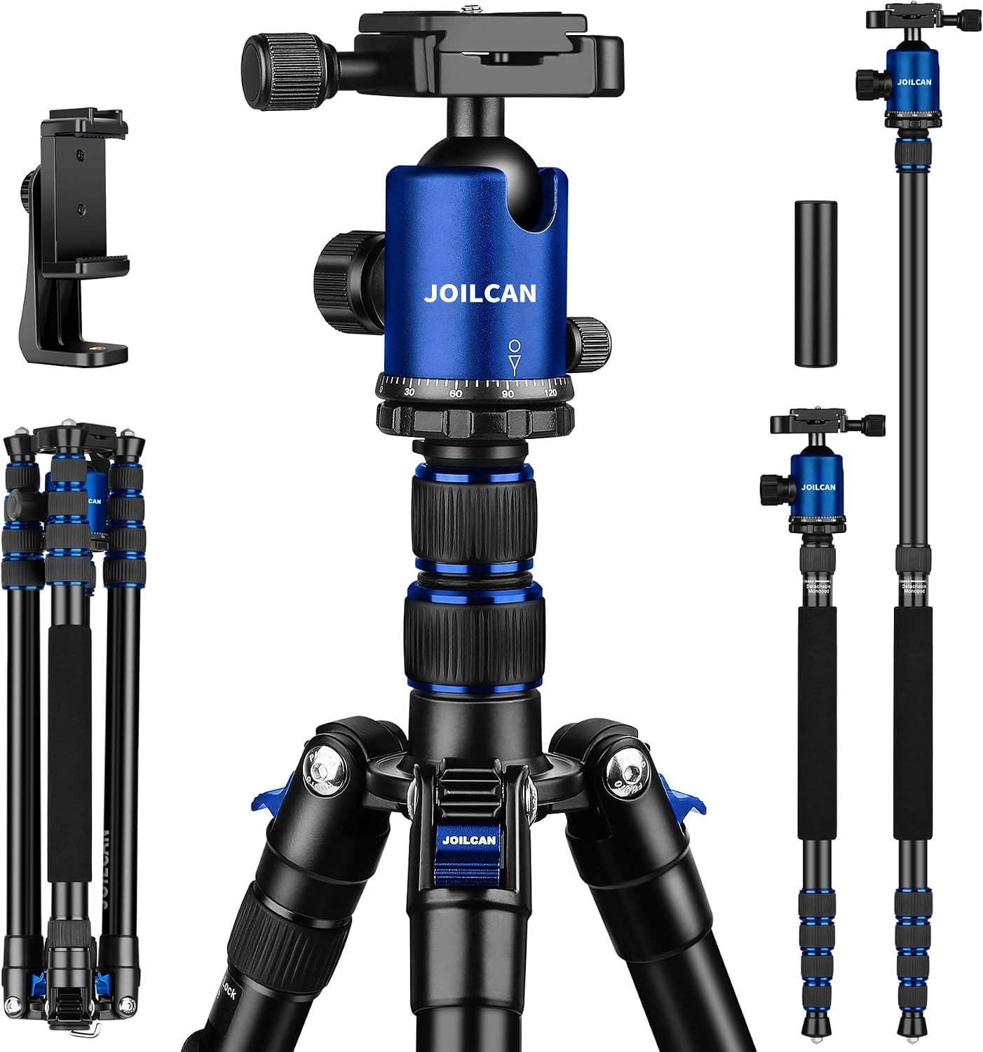 80/85 inches Heavy Duty Tripod for Camera and Phone, 85" Camera Monopod Tripod, DSLR Binoculars Spotting Scope Camcorders Video Tripod Stand, 360 Degree Ball Head, 35 lbs Loads
