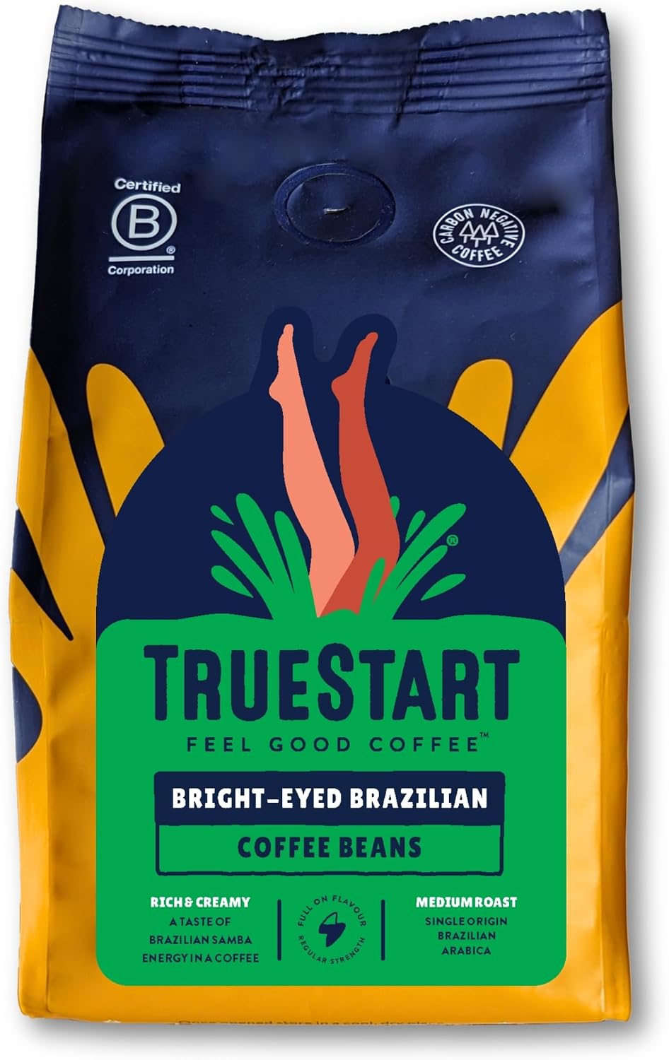 TrueStart Coffee Beans, Bright-Eyed Brazilian, 200g, 1 Pack