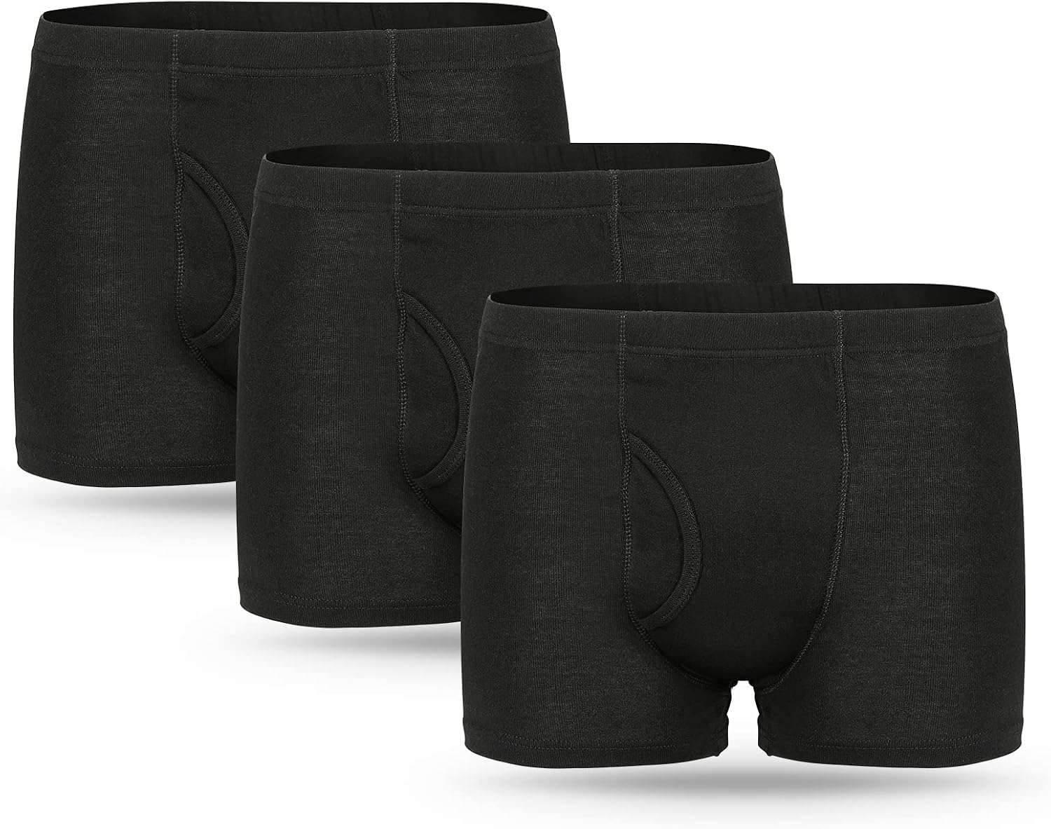3 Pack Leakproof Incontinence Pants Incontinence Brief with Absorbent Pad 300 ML Urine Volume Cotton Washable Reusable for Men Black Size L
