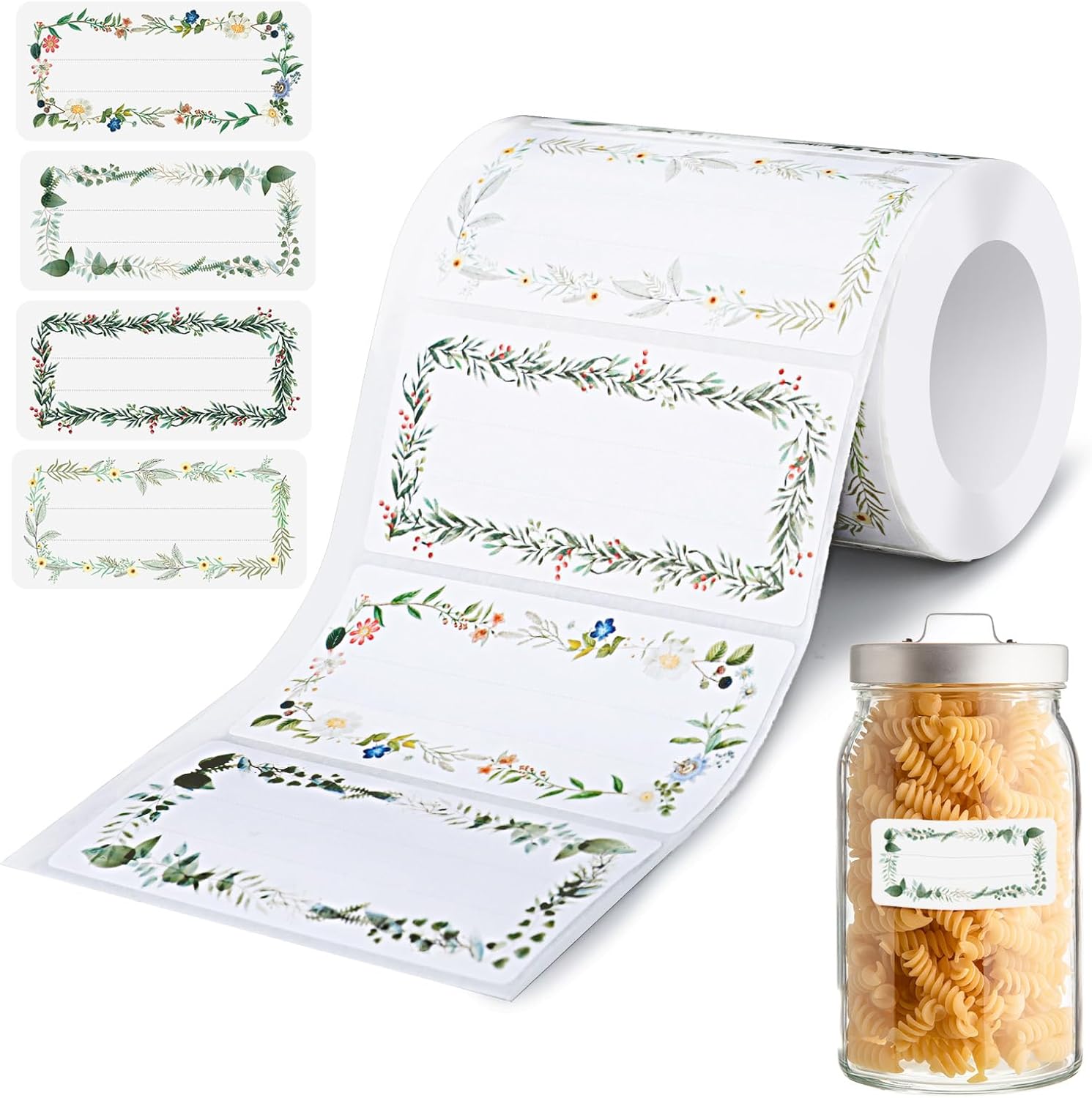 AiQinu 200 pcs Self Adhesive Jar Labels, 7.5*3.5cm, Removable for Jars & Bottles
