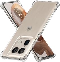 Case for Motorola Moto Edge 50 Ultra Clear TPU Four Corners Military-Grade Protection Cover Transparent Soft funda