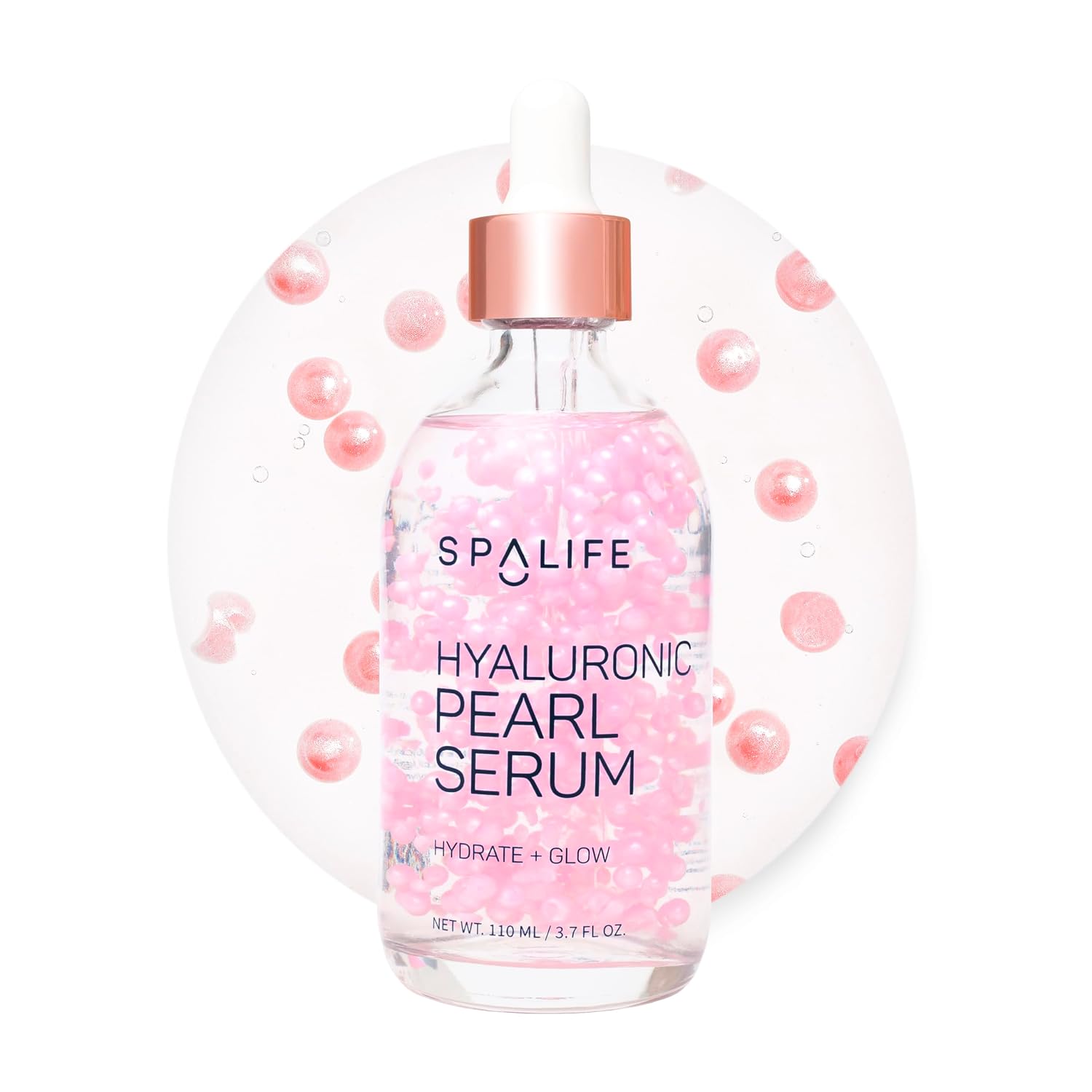 SpaLife Beauty Korean Hyaluronic Acid Serum for Face | Hyaluronic Pearl Hydrating Serum | Daily Hydrating Skincare | Plumping Firming & Anti Aging Wrinkle Treatment | 3.7 Fl. Oz