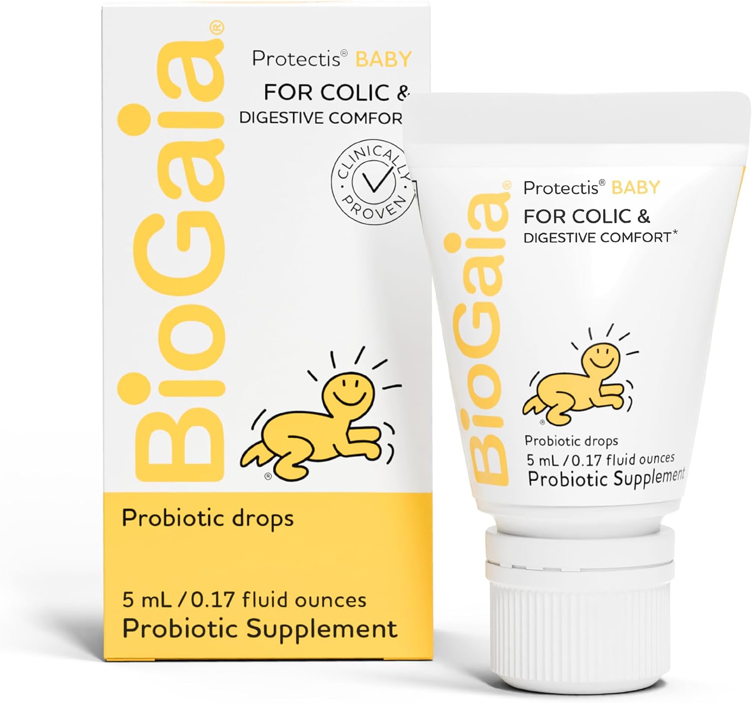 BioGaia Protectis Probiotic Drops 5ml,Suitable for Newborn Babies,Balance Baby’s Gut Flora. Contains BioGaia Patented L Reuteri DSM 17938