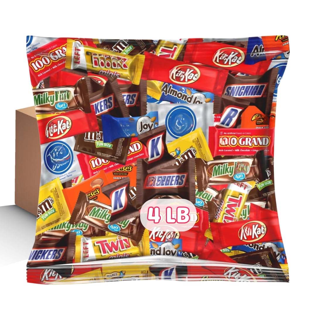 Assorted Chocolate Variety Pack - Individually Wrapped Party Chocolate Assortment (4 LB)