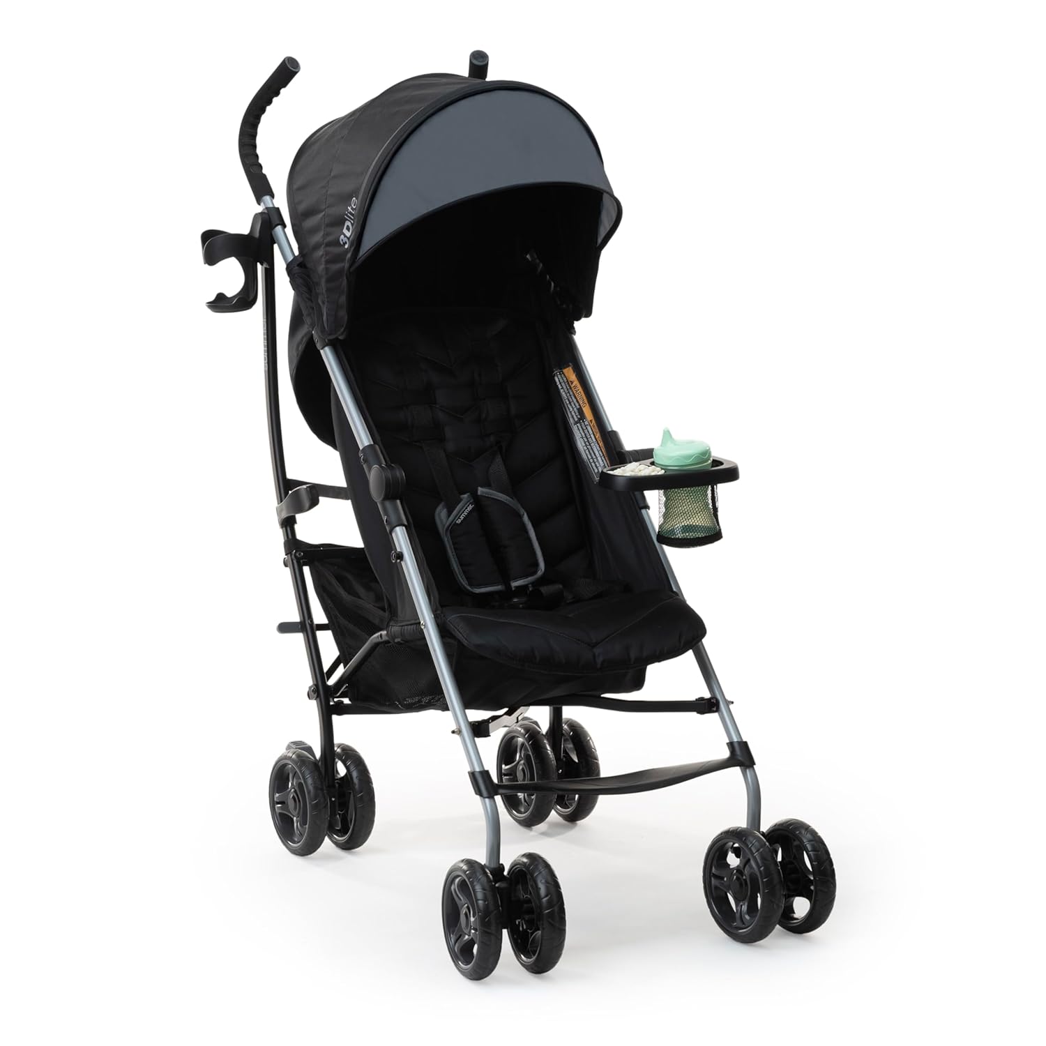 Summer Infant Ingenuity 3Dlite Convenience Stroller, Gray–Lightweight Stroller with Aluminum Frame, Large Seat Area, 4 Position Recline, Extra Large Storage Basket – Infant Stroller for Travel & More
