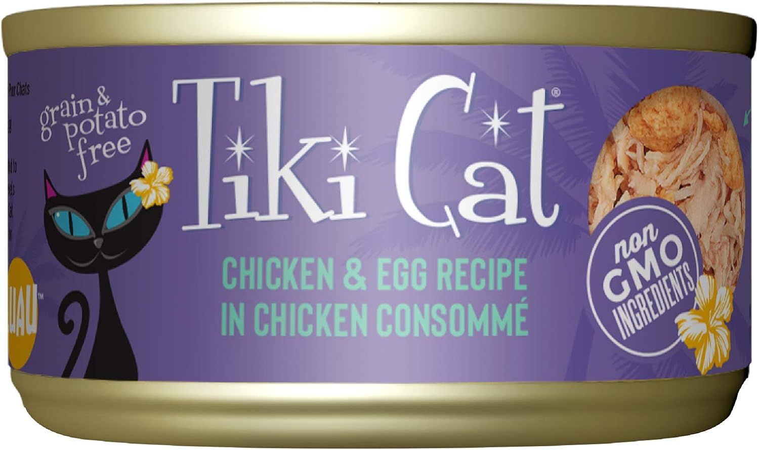 Tiki Cat Luau Wet Cat Food, Chicken & Egg, 2.8 oz. Cans (12 Count)