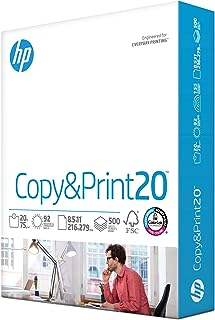 HP Printer Paper | 8.5 x 11 Paper | Copy &Print 20 lb | 1 Ream Case - 500 Sheets| 92 Bright | Made in USA - FSC Certified | 200060