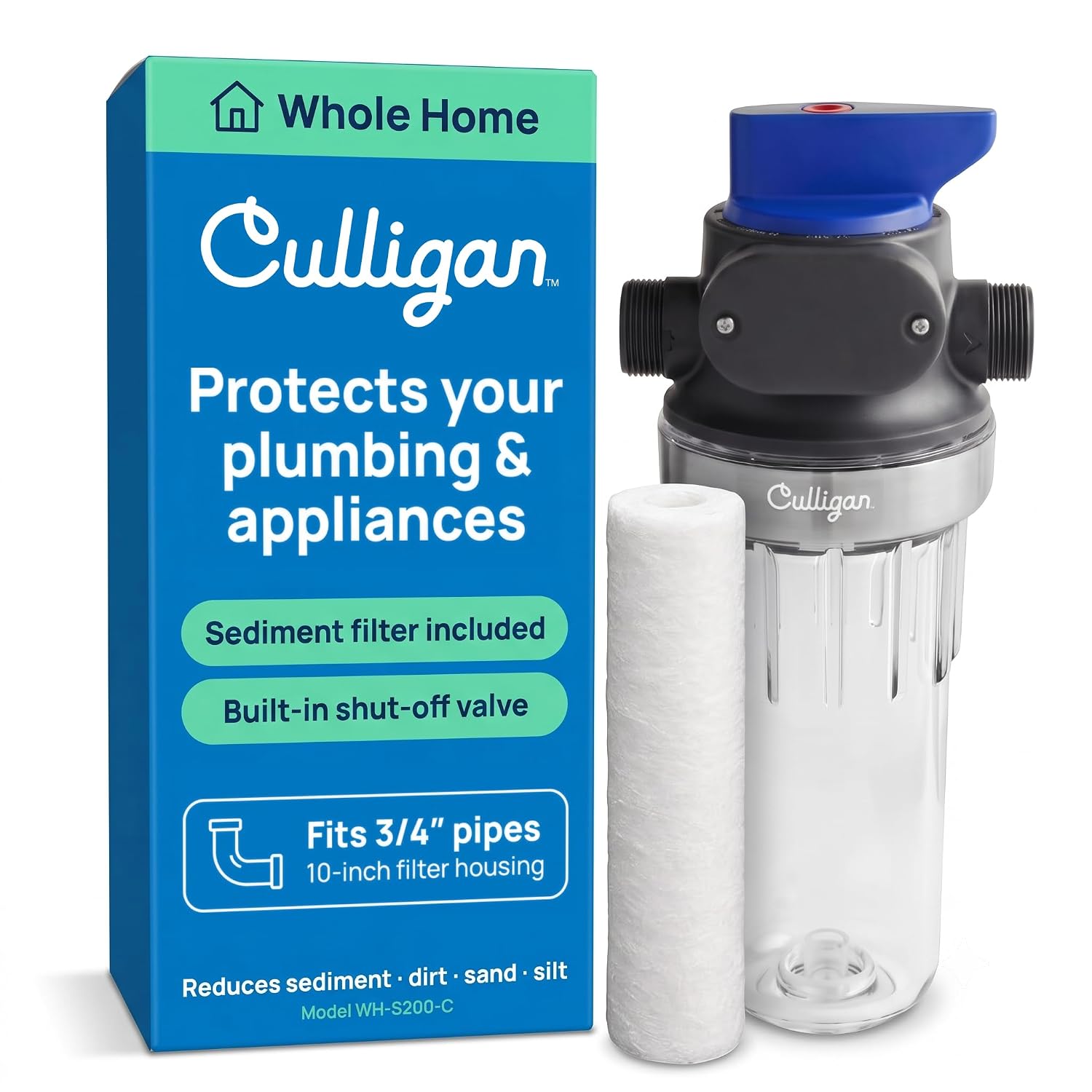 Culligan Whole House Water Filter System, 3/4" Standard, P5 Filter Included