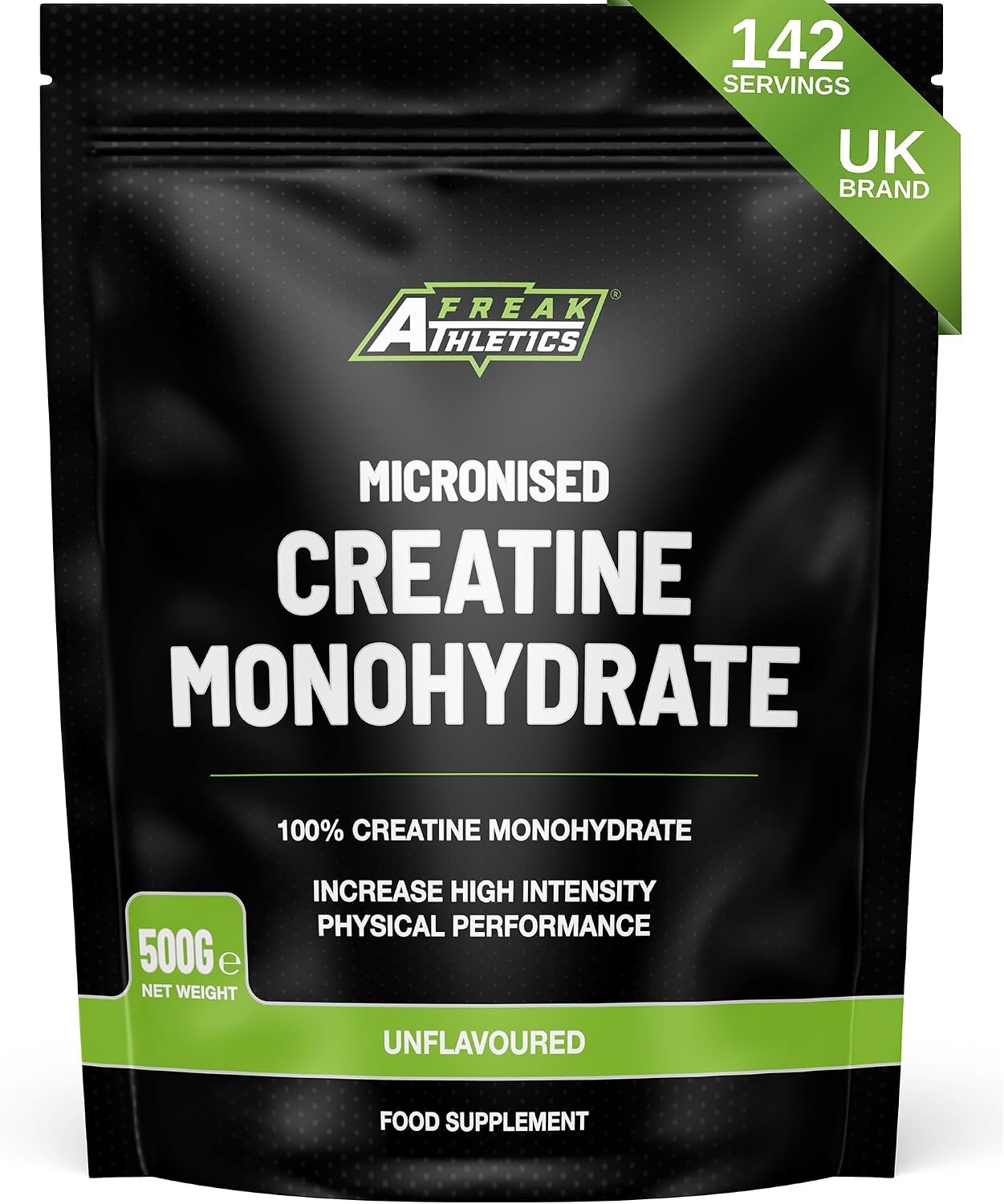 Freak Athletics Creatine Monohydrate Powder 500g - Unflavoured 142 Servings
