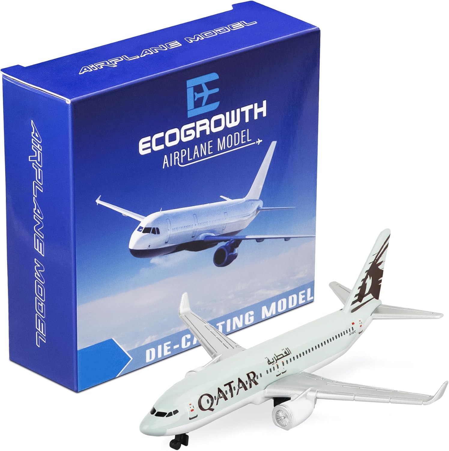 EcoGrowth Model Airplane Qatar 380 Plane Model Plane Airplane for Collection & Gifts