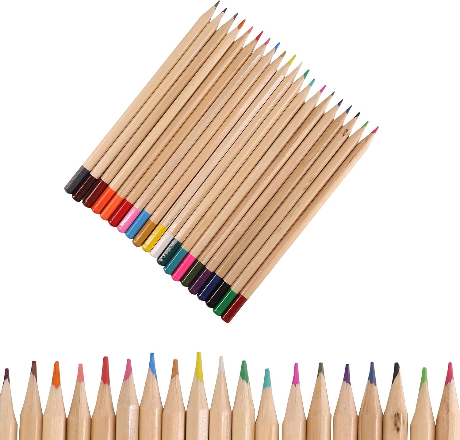 D.A.Y. Republic Premium Colouring Pencils, Pack of 20, in an Assortment of Vibrant Colours to Life whether at Home or School, A Pencil Case Essential